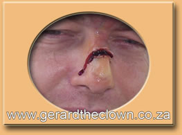 broken nose face paint
